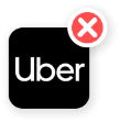 Ícone com logotipo do Uber